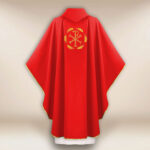Casula sacerdotale ricamata PX rossa