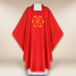 Casula sacerdotale ricamata PX rossa