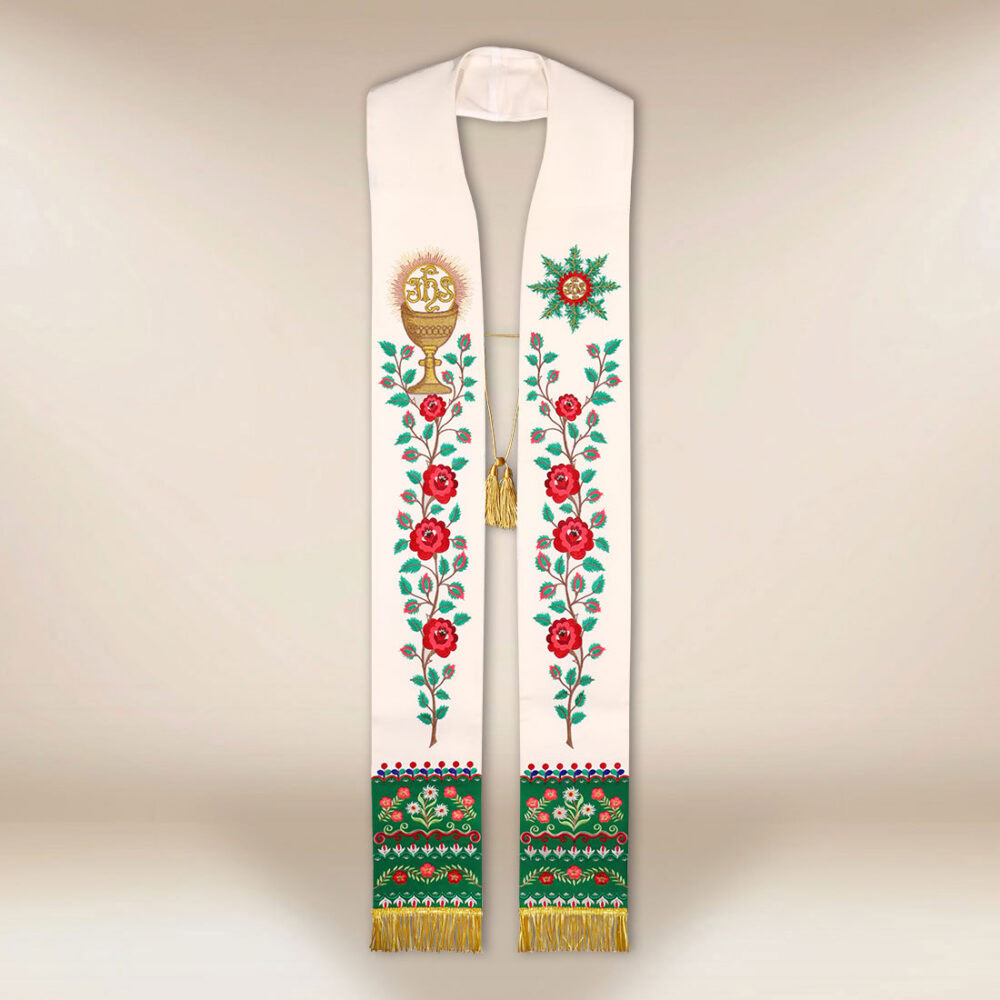 Stola sacerdotale ricamata góralska