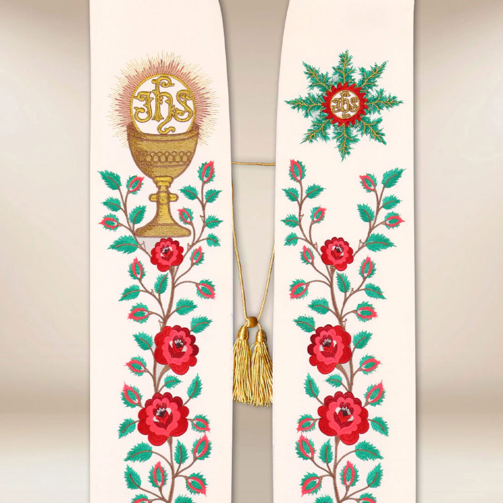 Stola sacerdotale ricamata góralska
