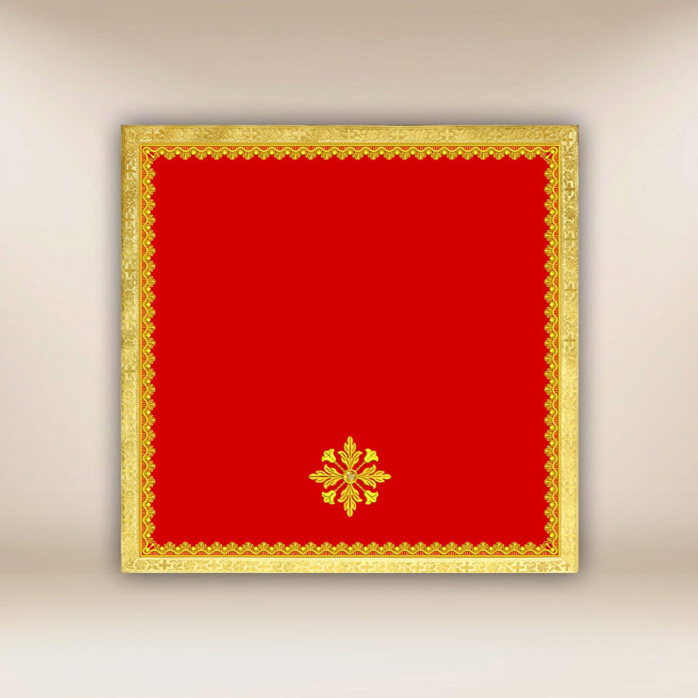 Velo per calice rosso ricamato