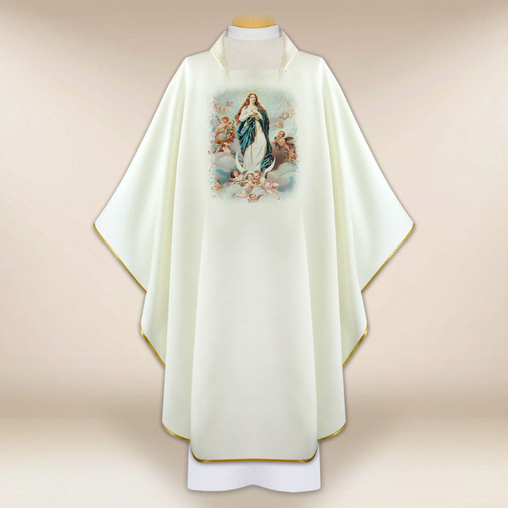 Casula con immagine Madonna Assunta