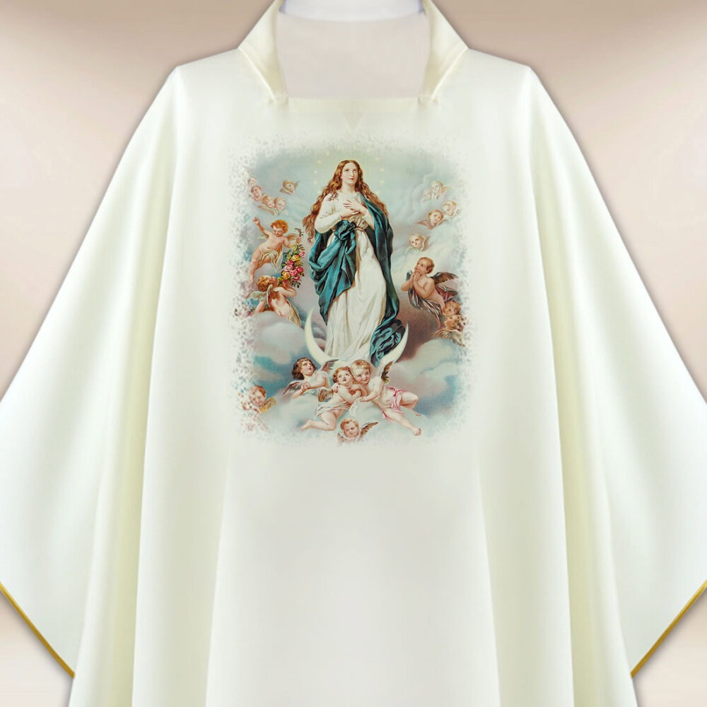 Casula con immagine Madonna Assunta