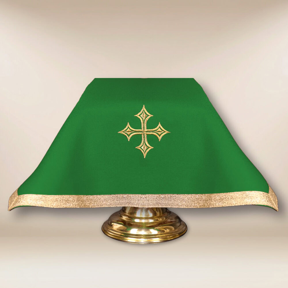 velo per calice liturgico verde 55x55cm