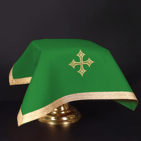 velo per calice liturgico verde 55x55cm