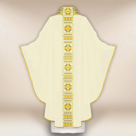 Casula sacerdotale ricamata ecru