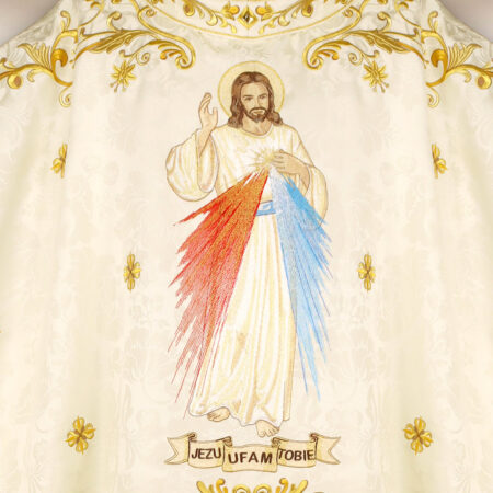 Casula sacerdotale ricamata Gesù Misericordioso