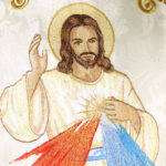 Casula sacerdotale ricamata Gesù Misericordioso