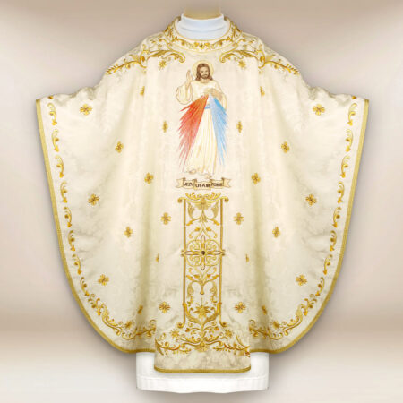 Casula sacerdotale ricamata Gesù Misericordioso