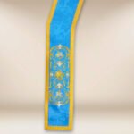 Stola ricamata diaconale Mariano blu