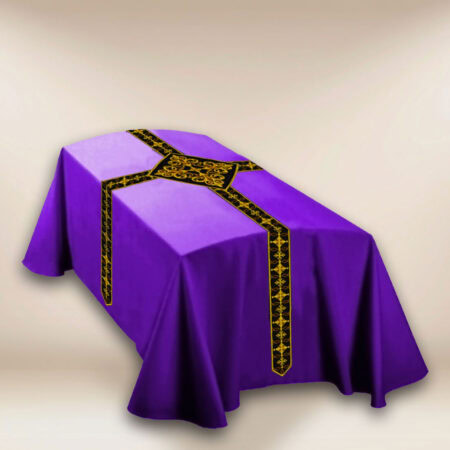 Kir ricamato viola per bara