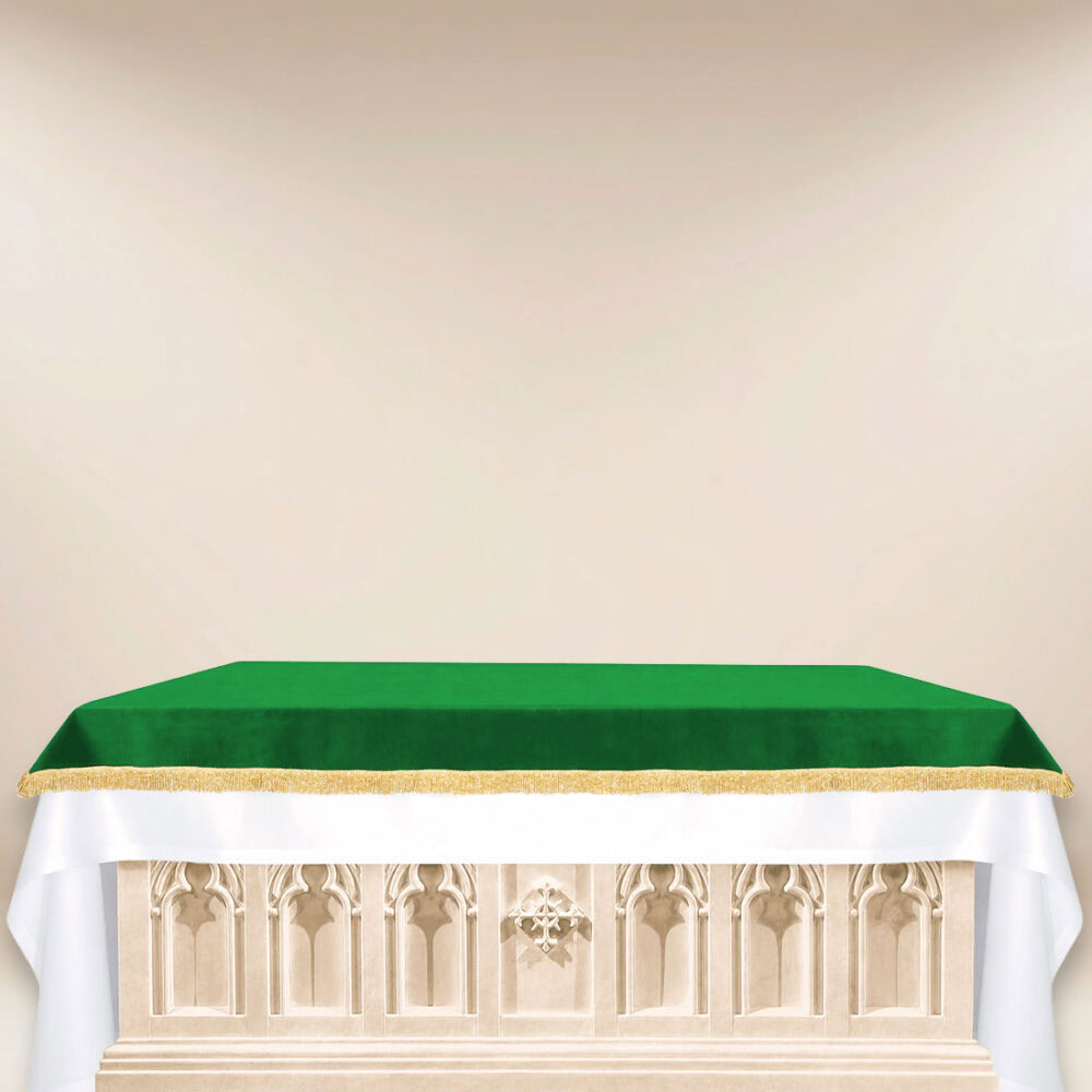 Copertura d'altare in velluto verde