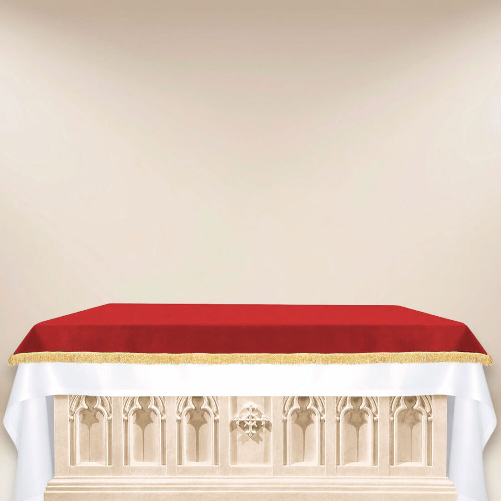 Copertura d'altare in velluto rosso
