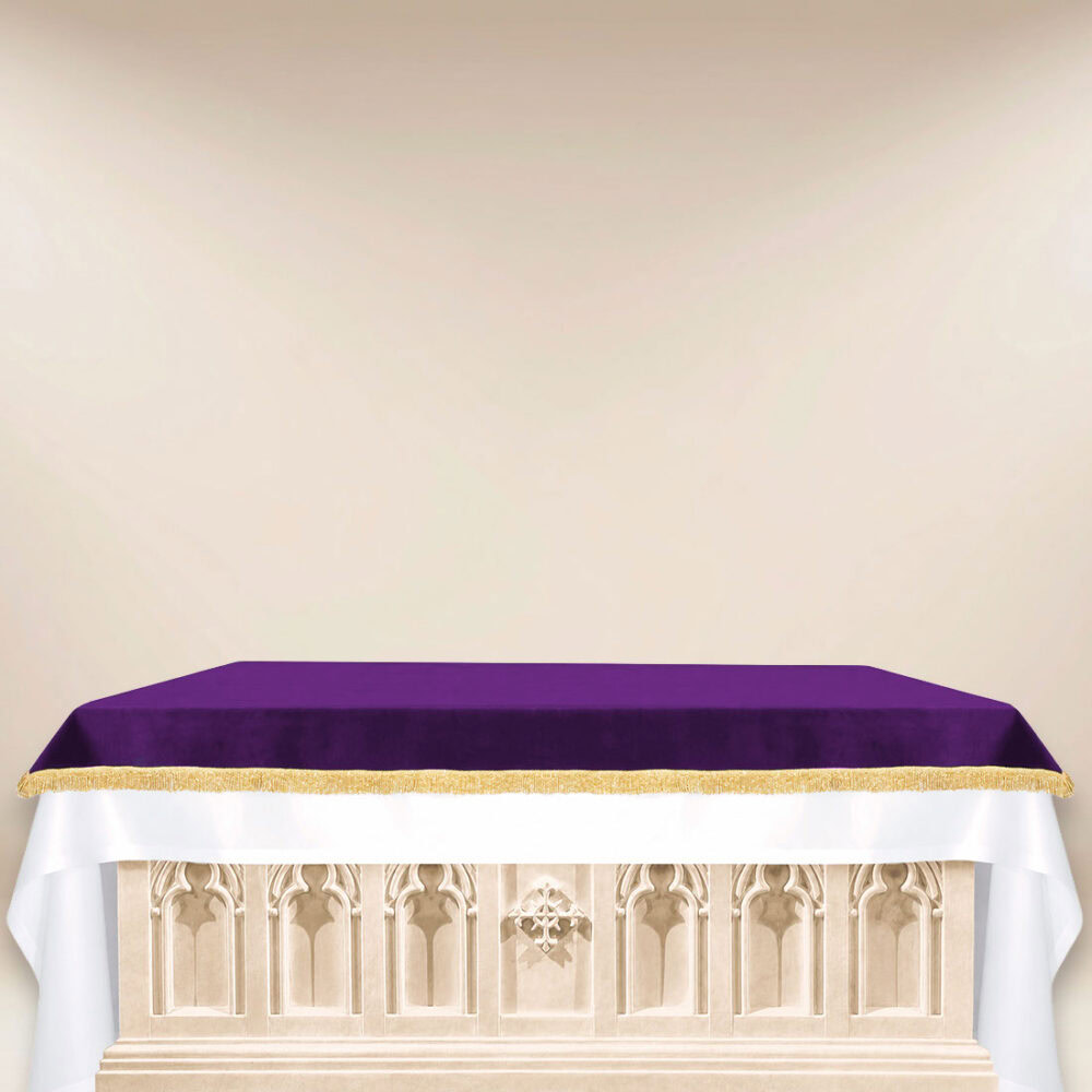 Copertura d'altare in velluto viola