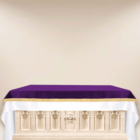 Copertura d'altare in velluto viola