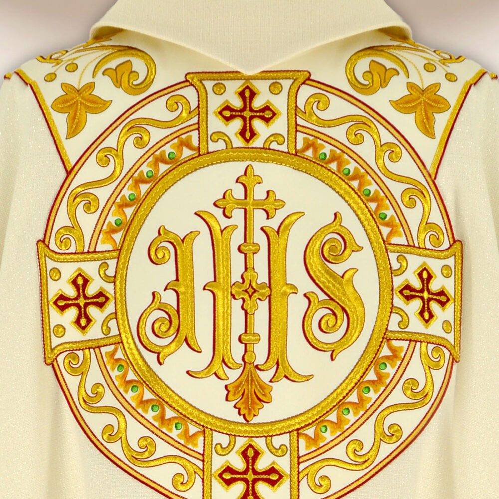 Casula sacerdotale ricamata Agnello di Dio