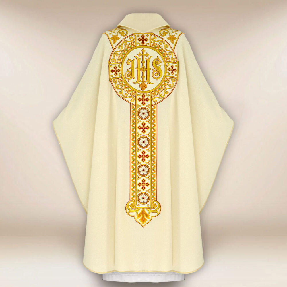 Casula sacerdotale ricamata Agnello di Dio