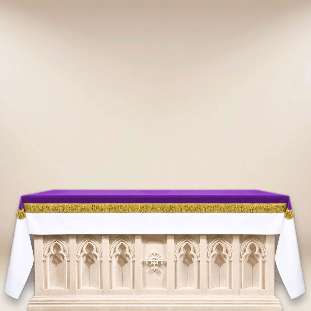 Copertura d'altare in elana viola