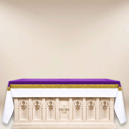 Copertura d'altare in elana viola