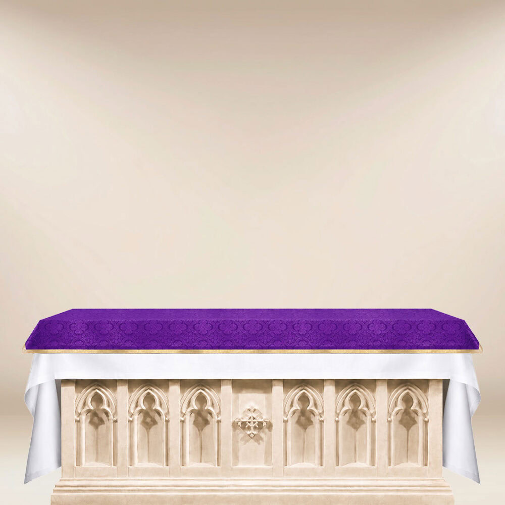 Copertura d'altare in jacquard viola