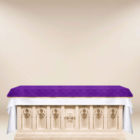 Copertura d'altare in jacquard viola