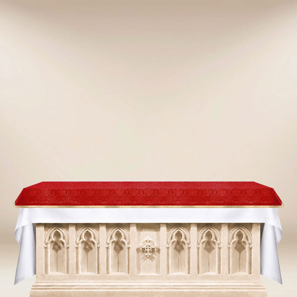 Copertura d'altare in jacquard rossa