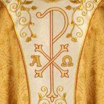 Casula sacerdotale ricamata Gesù Buon Pastore