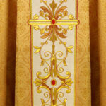 Casula sacerdotale ricamata Gesù Buon Pastore