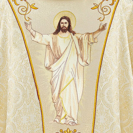 Casula sacerdotale ricamata Gesù Risorto