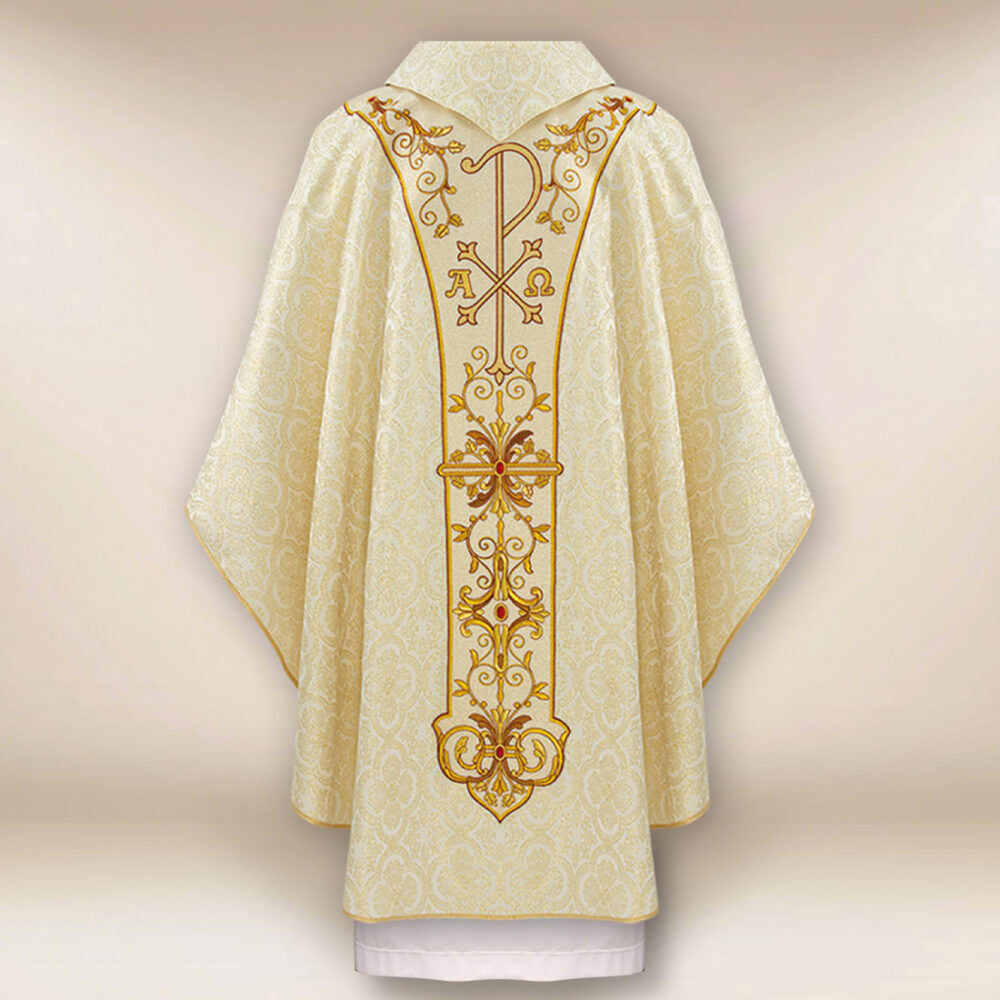 Casula sacerdotale ricamata Gesù Risorto