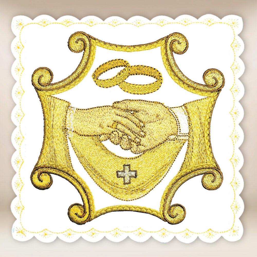 Palla nuziale ricamata