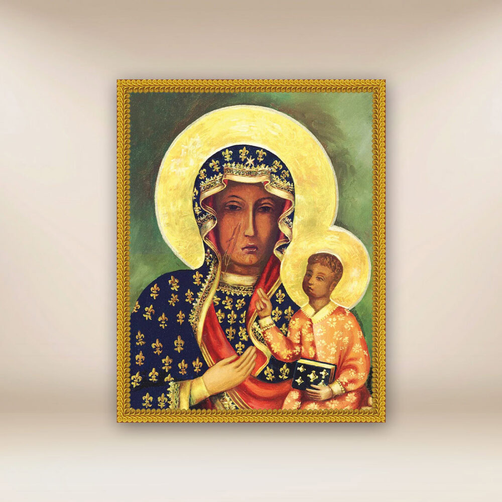Immagine Su Tessuto "Madonna Częstochowska" Immagine Su Tessuto "Madonna Częstochowska"