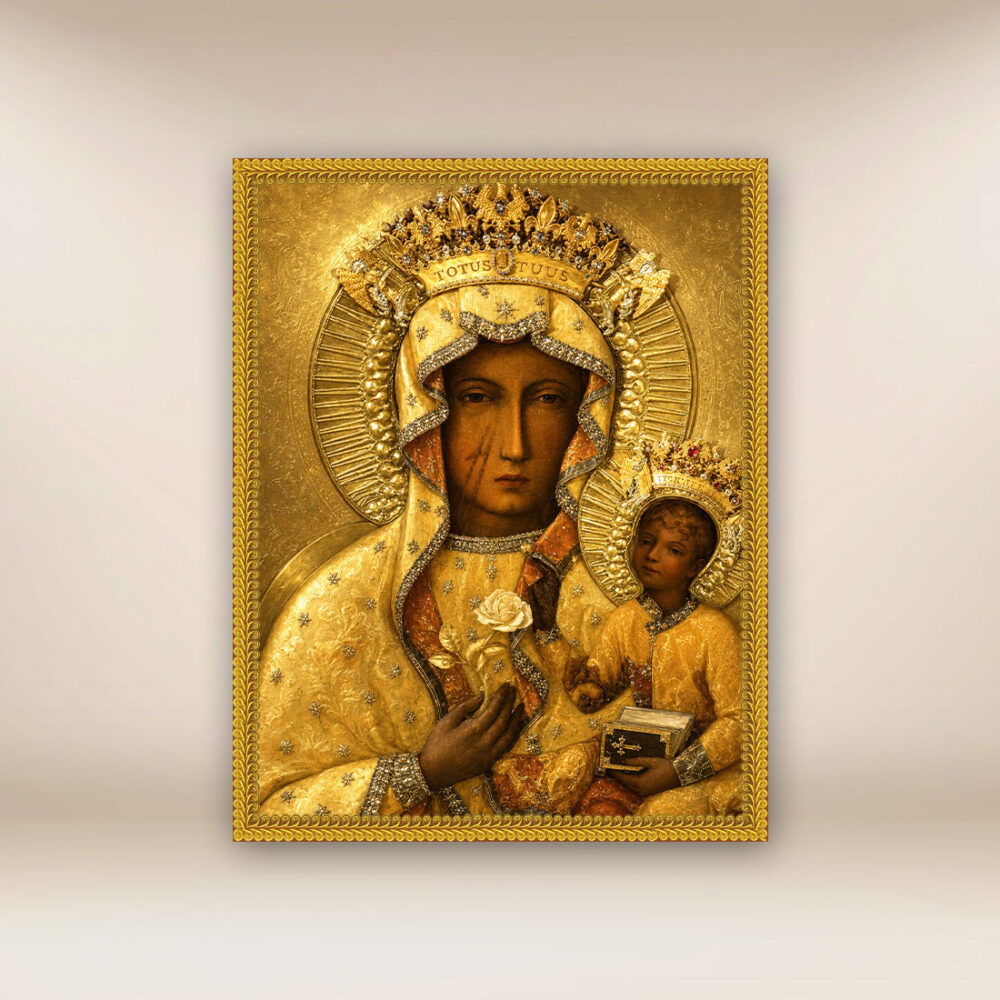 Immagine su tessuto Madonna Regina di Polonia