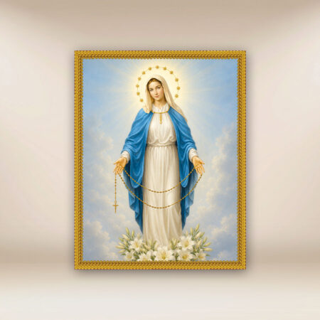 Immagine su tessuto Madonna del Rosario