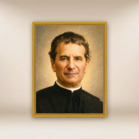 Immagine su tessuto di San Giovanni Bosco