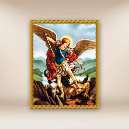 Immagine su tessuto di San Michele Arcangelo