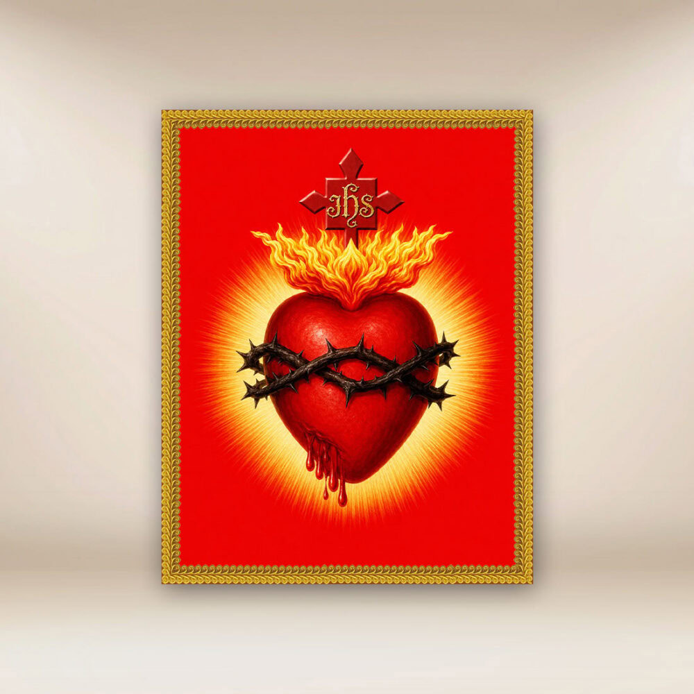 Immagine su tessuto Cuore di Gesù