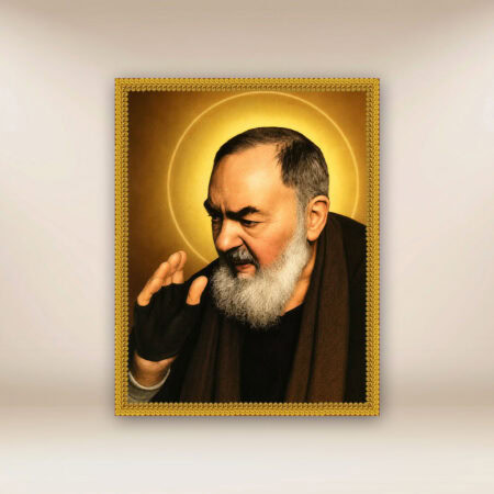 Immagine su tessuto di San Pio