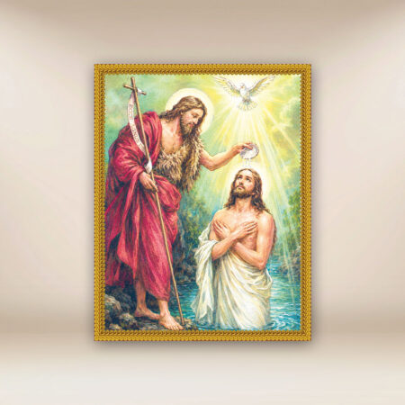 Immagine su tessuto di San Giovanni Battista