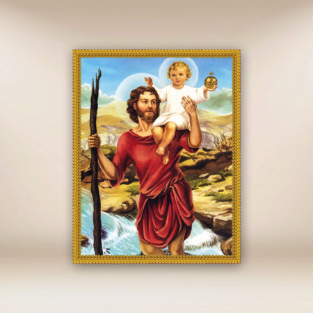 Immagine su tessuto di San Cristoforo