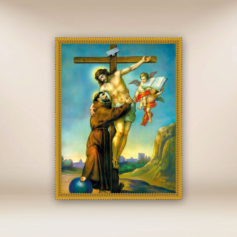 Immagine su tessuto di San Francesco