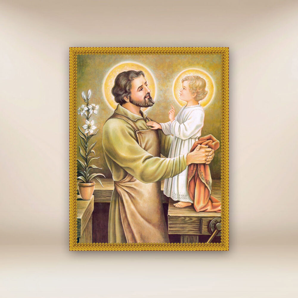 Immagine su tessuto di San Giuseppe