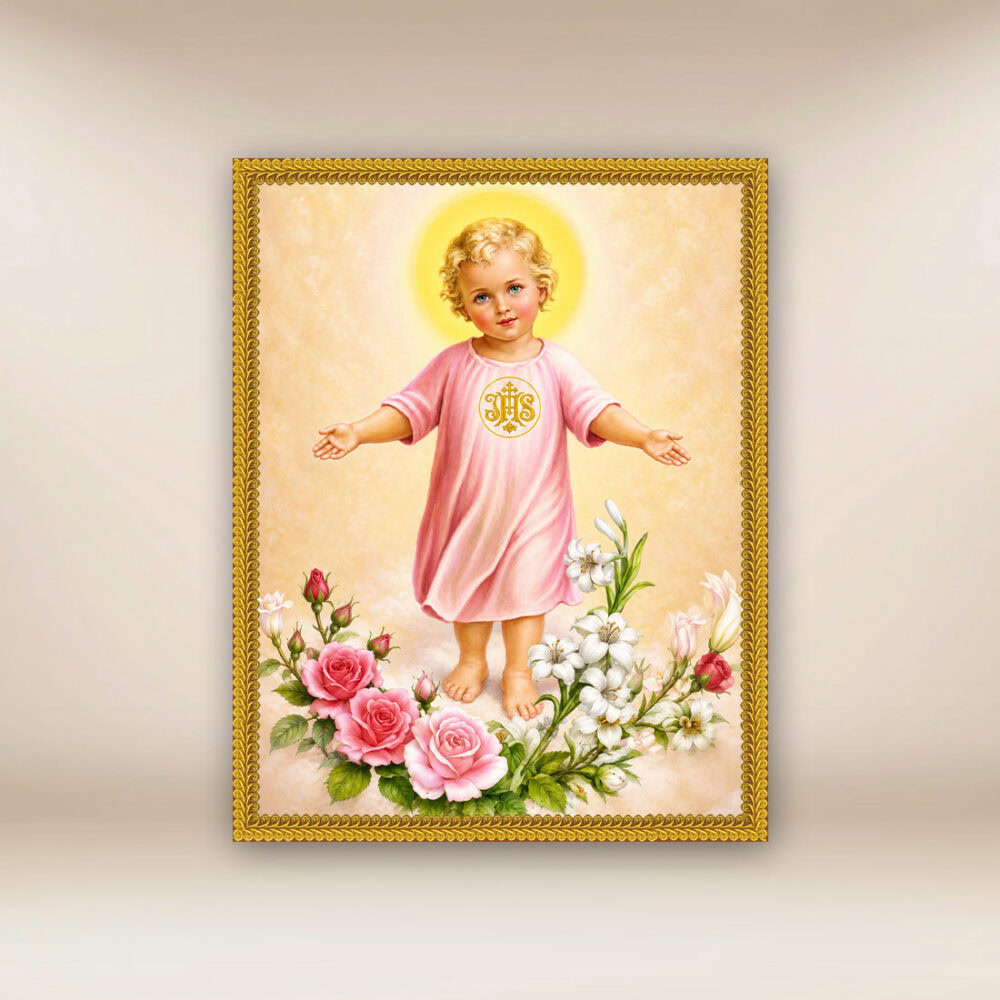 Immagine su tessuto con il Bambino Gesù