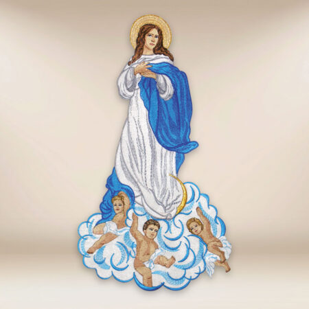 applicazione ricamata Madonna Assunta
