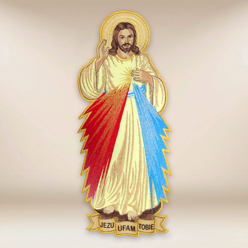applicazione ricamata Gesù Misericordioso