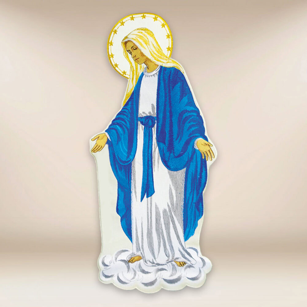 applicazione ricamata Madre di Dio Immacolata