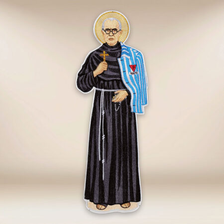 applicazione ricamata di San Massimiliano Maria Kolbe