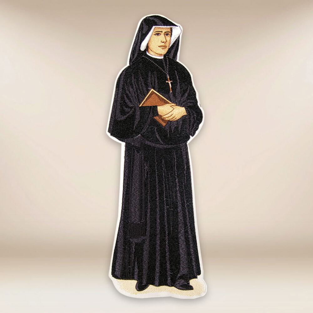 applicazione ricamata Santa Faustina