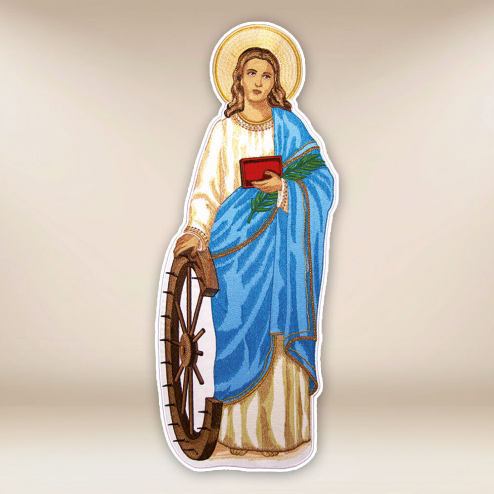 Applicazione ricamata Santa Caterina
