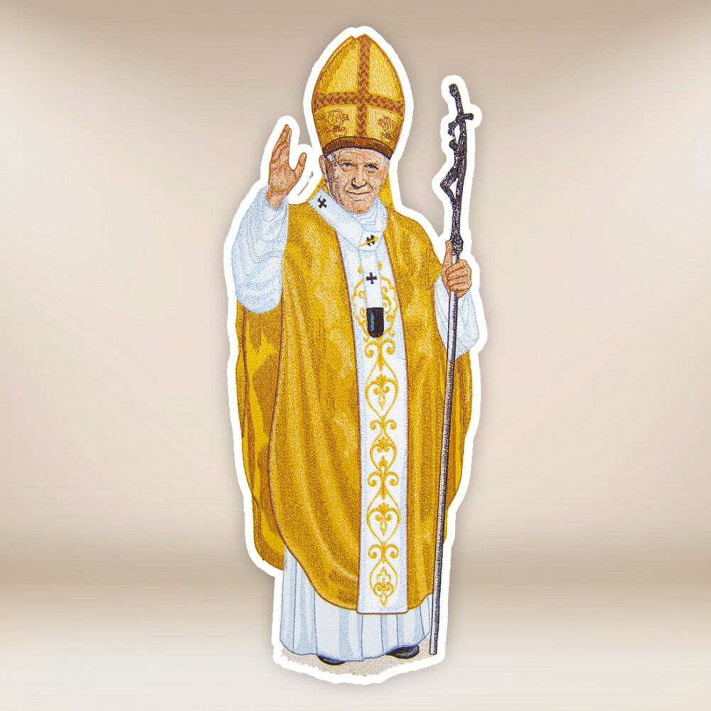applicazione ricamata San Giovanni Paolo II